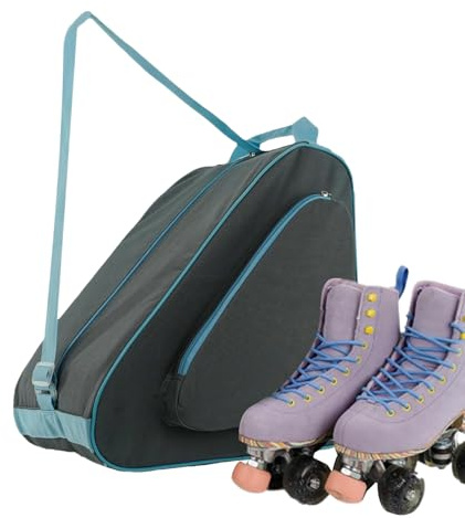 Schlittschuhtasche - Wasserfeste Tasche, Inlinehalter, Rollen-Organizer, Borsaer Langanhaltende Rollschuhe, verstellbarer Schultergurt, belüftete Tasche, Reißverschluss | B