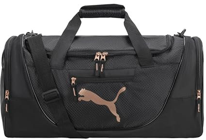 PUMA Sacs de Sport Evercat Candidate pour Femme, Noir/Or Rose, Taille Unique, Evercat Candidate Sac de Sport