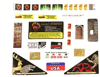 Stern Pinball Flipper Game of Thrones Pro Spielfeld Aufkleber (Decal Set) #802-5000-G4
