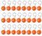 NUOBESTY Porte-Clés de Basket-Ball Porte-Clés Ballon de Sport pour Les Récompense de Carnaval Scolaire Remplisseurs de de de Fête, Pack de 24