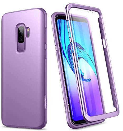 SURITCH Kompatibel mit Samsung Galaxy S9 Plus 360 Grad Hüllen mit Integriertem Displayschutz Silikon Komplettschutz Handyhülle Schutzhülle für Samsung Galaxy S9 Plus (lila)