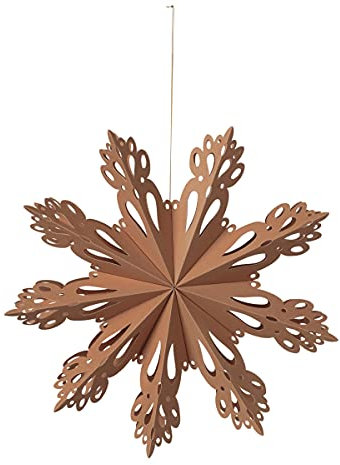 Broste Copenhagen Snowflake Papierhänger M Indian tan 30 cm