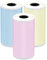Bunte Thermopapier 57 mm x 30 mm Minidrucker Selbstklebender Bedruckbare Aufkleber, Drucker Papier für Minidrucker Sticker Drucker Fotodrucker 3 Rollen (Blau/Gelb/Rosa)
