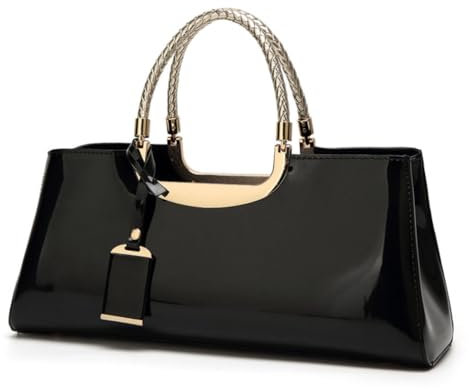 AINUOEY Damen Taschen Handtasche Frauen Elegant Tasche Henkeltasche Vintage PU-Leder 76610 1-teilig set Schwarz