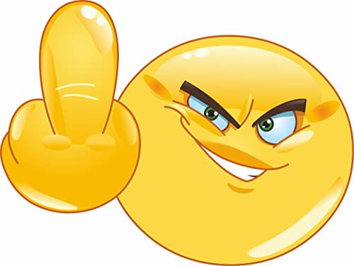 carstyling XXL Aufkleber Smiley Finger 105 x 105 mm