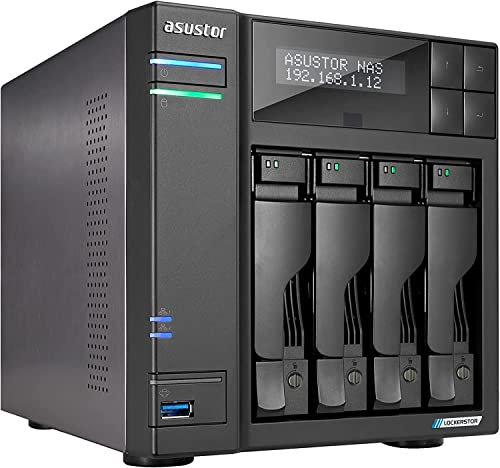 ASUSTOR NAS TOWER 4 Bay + 4x M.2 NVMe , Intel Celeron N5105 Jasper Lake Quad-Core, 4GB (16GB MAX) , 2.5 GbE x 2, .. AS6704T