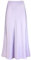 Outoshe Damen-Maxirock aus Satin, hohe Taille, versteckter elastischer Bund, A-Linie, langer Rock, Flieder, Mittel