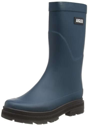 Aigle Femme Mid Rain Botte de Pluie, Storm Blue, 39 EU