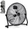 RELAX4LIFE Ventilateur de Sol Industrel Dia.60CM 350W 3 Vitesses, Ventilateur à Tambour 24 Pouces Mobile avec Poignée pour Magasin Garage Usine Cuisine Gym