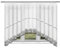 INOX Trade Gardine Fertiggardine - Vorhang - Paneel mit Zirkonia - Schlafzimmer Wohnzimmer Kinderzimmer Gardinen für Schienensystem - Lichtdurchlässige Vorhänge - Silber Band - Weiß - 400x145 cm