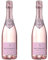Brut Dargent - Sekt Rosé Pinot Noir Brut, Qualitativ hochwertiger Pinot Noir trocken Sekt aus Frankreich, Methode Traditionnelle (1 x 0.75 l) (Packung mit 2)
