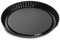 Backform Kuchenform Obstkuchenform Obstbodenform Tortenboden Form Backblech mit Antihaftbeschichtung Wellenrand Schwarz 20 cm