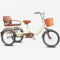 DSeenLeap Zusammenklappbares Rikscha-Dreirad für Senioren mit Rücksitz, 20-Zoll-Scooter-Dreirad für Erwachsene, Tandem-Dreirad, Dreirad mit 3 Rädern (schwarz, 20 Zoll)