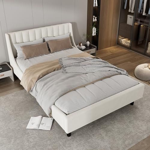 Kebnor 90 * 200cm Schlafsofa, Ausziehbett 90 * 190, ausgestattet mit LED Leuchten, Steckdosen und vielen Ablagefächern, Polsterbett, Multifunktionsschlafsofa, Einzelbett, Flanell, Beige.