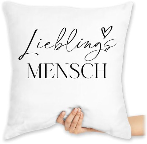 Shirtracer Kissen 40x40 Zierkissen - Freund - Lieblingsmensch Partner Geschenk Partnerin | Geschenk Freundin | Geschenke Weihnachten - 40 x 40 cm - Weiß - seelenverwandt sofakissen