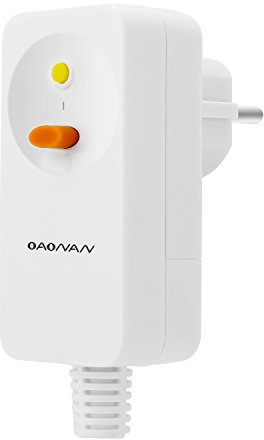 OAONAN Disjoncteurs Fiche Différentielle RCD Plug avec Disjoncteur Interrupteur 16Amp -Blanc