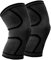 BESKEY Knee Support (Pair) Anti Slip Knee Brace Elastic Breathable Knee Compression Sleeve Help Joint Pain Relief for Arthritic Sufferer and Recovery from Injuries Fit for Sports (XL, Black)