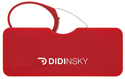 DIDINSKY Lesebrille für Damen und Herren Transparent. Kompakte leichte randlose brillen. Brillengestelle für damen und herren. Lesehilfe Retro. Red +2.5 - ORSAY