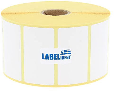 Zebra kompatible Papier Etiketten, Z-Perform 1000T - 55 x 30 mm - formatgleich mit Zebra 3004954-2.000 Etiketten für Zebra Drucker auf 25 mm Kern, selbstklebend