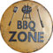 BBQ ZONE - Letrero redondo de metal para decoración de pared para el hogar y la cocina, bar, cafetería, garaje, decoración de pared, retro, vintage, diámetro de 30 cm