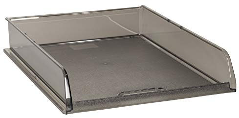 Exacompta 10027D 6er Pack Premium Briefablage aus Kunststoff DIN B4. Ideale Briefkörbe für Ihre Organisation. Robuste und stapelbare Ablagekörbe Blauer Engel grau transparent