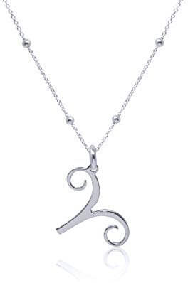 WANDA PLATA Zodiac Signs Pendant Aries Necklace for Woman Sterling Silver 925, Horoscope, Constellation, Astrology