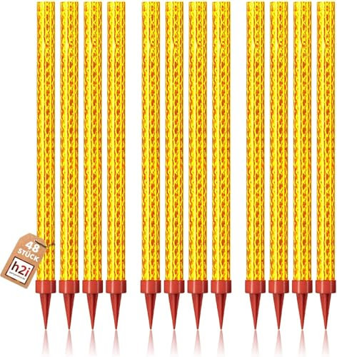 48 Stück je 120 Sek h2i S Pack Eissterne Eisfontäne Sprühkerze für Verlobung-Hochzeit-Geburtstag Jugend-Party-Tisch-Feuerwerk Deko für Kuchen Torten Flaschen + unser h2i & eissterne Feuerzeug