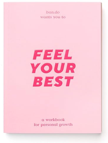 Ban.do Wellness Workbook with Over 100 Pages, Mental Health Journal Includes Sections on Goals/Exploration/Action/Relaxation and Daily Check-ins, Feel Your Best