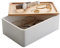 Yamazaki 5167 RIN Aufbewahrungsbox für Accessoires, weiß, Polystone/Holz, minimalistisch, 18.5 x 12.5 x 7 cm