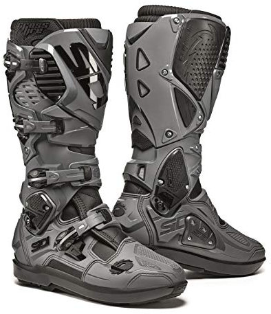 Sidi Crossfire 3 SRS Stivali Motocross (Black/Gray/White,46)