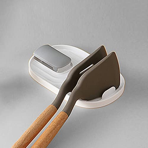 1ud | Reposa cucharas portautensilios de cocina | Descansa utensilios | Soporte para espátula | Porta cucharas Reposacucharas | Blanco y Gris