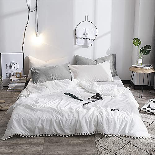 Blatt Tagesdecke Bettüberwurf Gesteppt, Chickwin Seersucker Einfarbig Tagesdecke Schlafzimmer Steppdecke Decke Überwurf Wohnzimmer Sofaüberwurf für Einzelbett (Weiß,180x200cm)