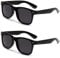 VANANA Classic Retro Sunglasses Vintage Black Square Frame for Men Women Outdoor Fishing Driving Climbing Unisex (Pack of 1 Pair)