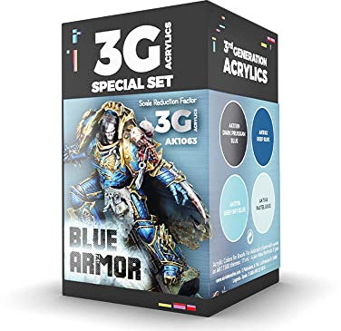 AK Acrylics 3Gen WARGAME SET AK1063 BLUE ARMOR (4x17ml)