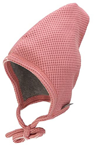 Sterntaler Baby Mädchen Häubchen in Waffeloptik - Babymütze aus Viskose mit Bindeband - Rosa, 41