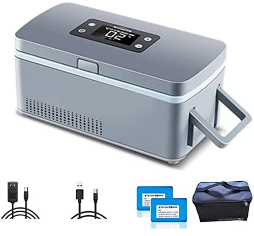 Insulin-Kühler, Medikamenten-Insulin-Impfstoff-Kühlschrankwärmer, Outdoor-Haus – Box für Medikamente, mit Batterie, intelligenter Temperaturregelung, Alarm,Battery*2