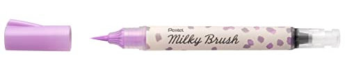 Pentel XGFH-P Milky Brush pennello con inchiostro a colori pastello, viola, 1 pz