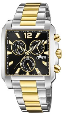 LOTUS Reloj Hombre 18852/4 Square Series Caja de Acero Inoxidable 316l Plateado Correa de Acero Inoxidable 316l Multi