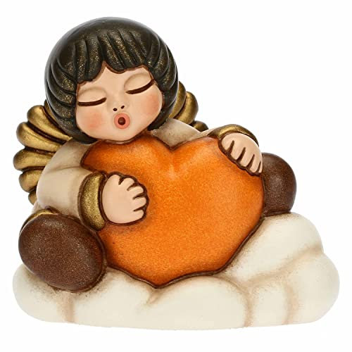 THUN - Weihnachten 2022 - Figur My Angel mit Herz aus Keramik von Hand verziert - Weihnachtsgeschenkidee 2022-6,5 x 4,2 x 6 cm h