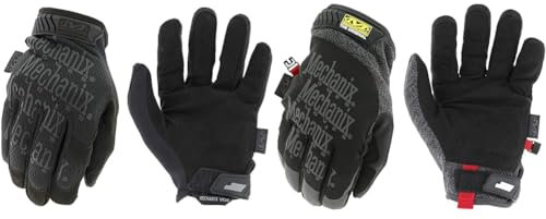 Mechanix Wear Original® Covert Handschuhe (Large, Vollständig schwarz) & ColdWork Original WinterHandschuhe (groß, schwarz/grau), Grau/Schwarz