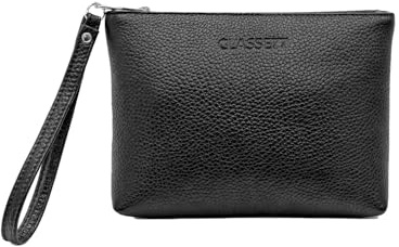 CLASSE77 Pochette a Mano in vera Pelle morbida - Borsetta Piccola Clutch con Laccetto da Polso, per Uomo o Donna, pratica ed elegante - Produzione artigianale - Made in Italy