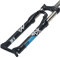 ZECHAO Forcella Ammortizzata, Tubo Dritto Corsa 100mm Forcella Meccanica in Lega di Alluminio 24 Pollici Blocco Manuale Sport all'Aria Aperta, per MTB Bike Forcella Anteriore (Color : Black Blue, Si