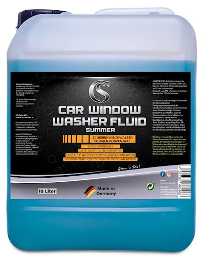 Car Sense Scheibenwischwasserkonzentrat Sommer [10L] - bis zu 1000L Wischwasser - Hochwirksam & ohne Schlieren, Wischwasser Auto Sommer, Scheibenreiniger Konzentrat