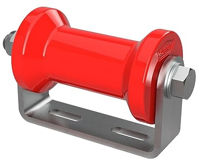 SUPROD Polyurethan Kielrolle mit Halter Sliprolle Bootstrailer Sliphilfe Spulenform verzinkt 125 mm