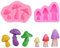 Nifocc 2 Stück Pilze Fondant Silikonformen 3D Pilzform Kuchenform Pilze Backformen Cupcake Silicone Mould Gießform Gussformen für Schokolade Muffin Süßigkeiten Fudge Dekor