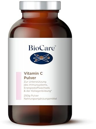 BioCare Vitamin C-Pulver - Immunsystem stärken - Haut & Kollagen - Mehr Energie - 250g