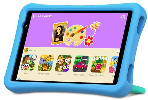 Android 14 Children's Tablet, 8 Inch Children's Tablet, UMIDIGI G1 Tab Mini Kids Touch Tablets for Children, 7(3+4) GB/32GB/TF 1TB, Quad-Core,Parental Control Tablet for Children, WiFi 6/BT5.0, 5000