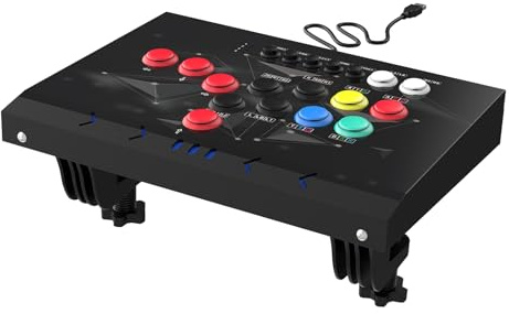 Vewlix Layout Arcade Fight Stick - Turbo habilitado para PS3, Nintendo Switch, PC Windows (7/8/10/11), Android TV Box, Raspberry Pi, NEOGEO Mini