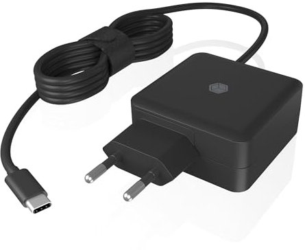 ICY BOX 65W USB-C Ladegerät, PD 3.0 Charger, 65 Watt Netzteil für Notebooks, Tablets, MacBook Air/Pro, Smartphones und mehr, IB-PS111-PD