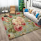 Teppich Schlafzimmer Traditionelle Blumen 60x90 cm Modern Teenager Kind Junge Wohnzimmer Teppich rutschfeste Kurzflor Dekoration Carpets Flanell Teppiche - Bunt